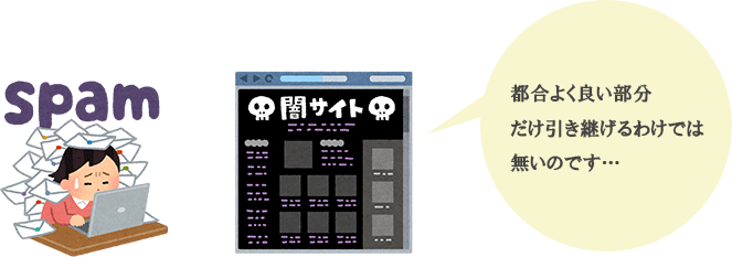 都合よく良い部分だけ引き継げるわけでは無いです・・・